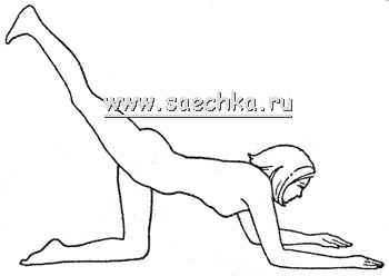 Бодифлекс: Оттягивание ноги назад