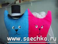 Игрушка "Влюбленные котики - жених и невеста"