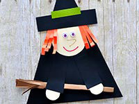 Ведьма из бумаги на Хэллоуин