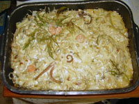 Рыба, запечённая в сливочном соусе