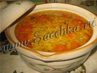 Щи из свежей капусты в горшочке