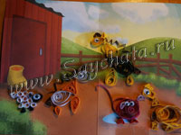 Лошадь в технике квиллинг