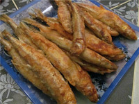 Жареная корюшка